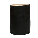 Tabouret en bois de Mungurr noir naturel 40 cm