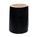 Tabouret en bois de Mungurr noir naturel 40 cm