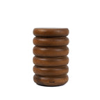 Tabouret en bois de suar finition naturelle forme cylindrique – H45 cm