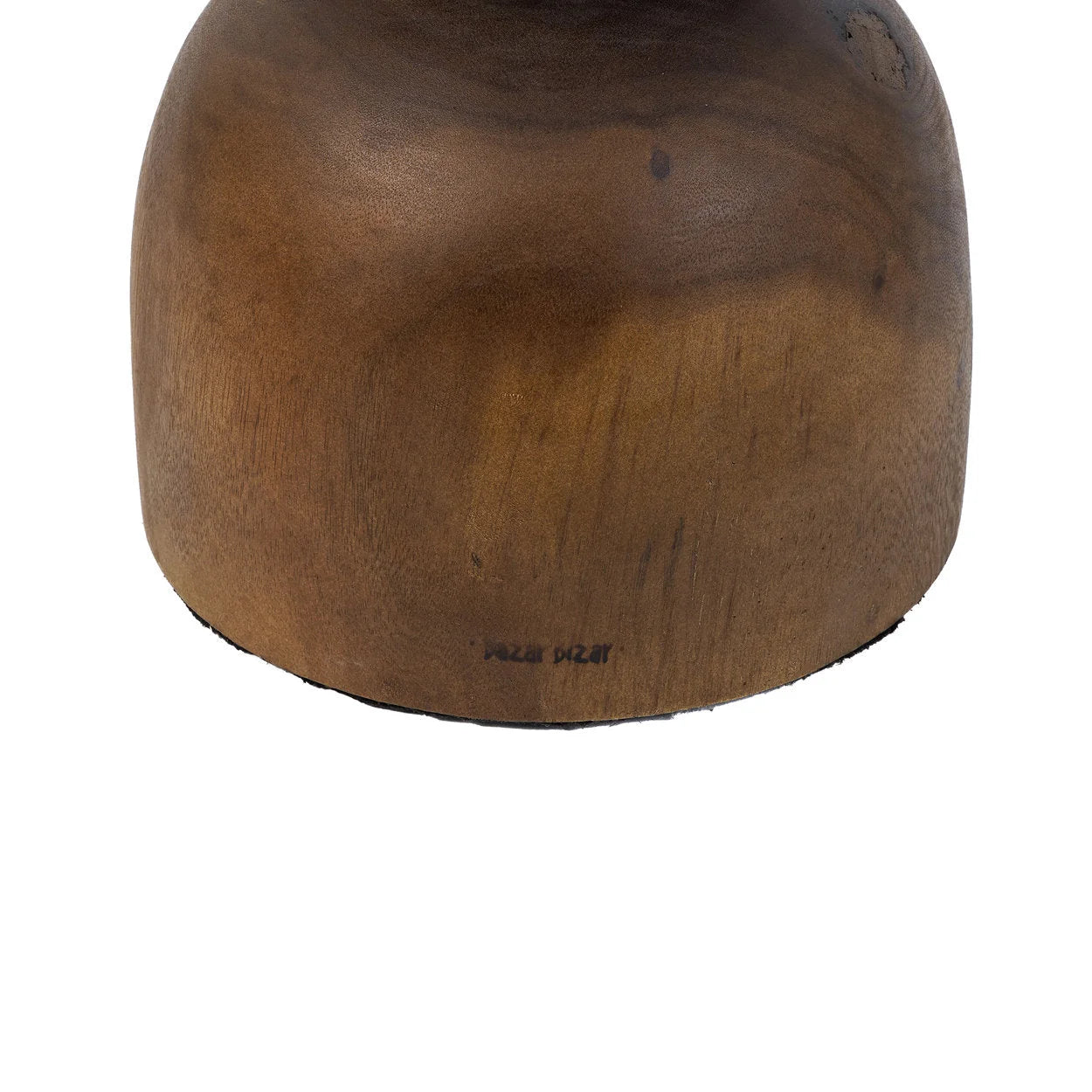 Bloc de chapeau en bois massif suar forme sablier finition miel, H45 cm