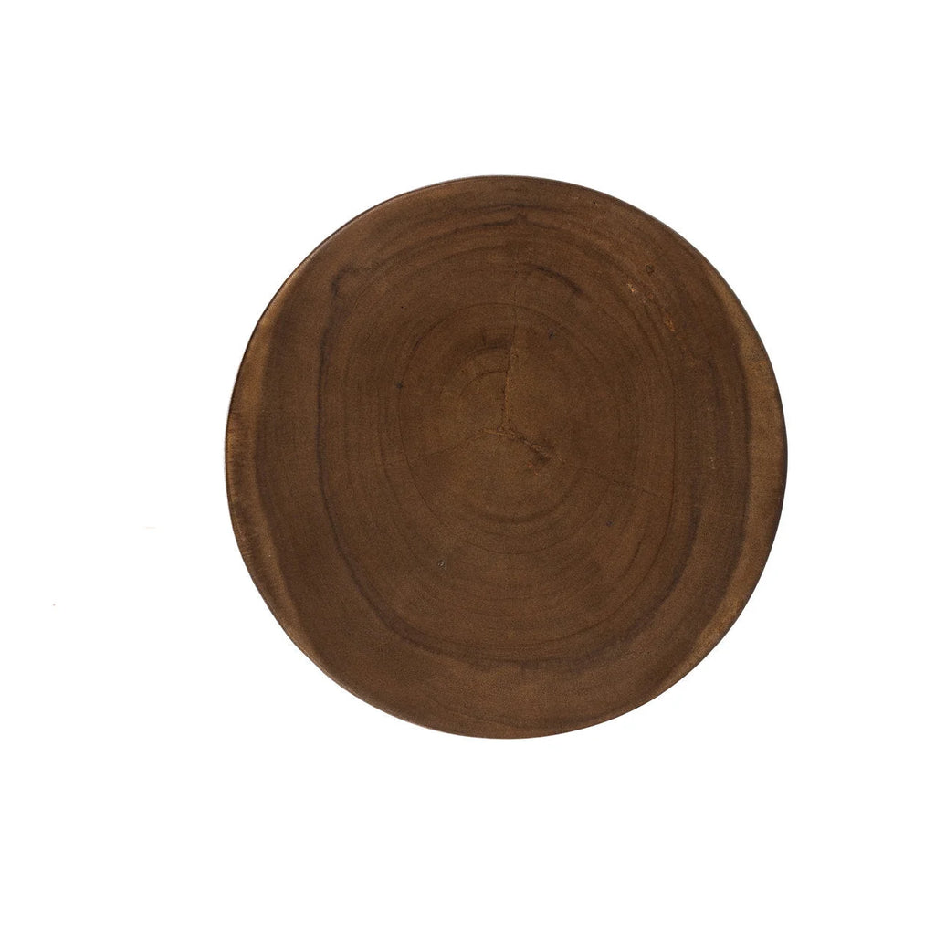 Bol en céramique ronde vide de couleur marron pour décoration ou rangement