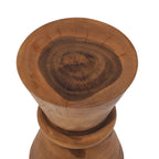 Tabouret en bois de Suar naturel fait main avec forme d’horloge en bois