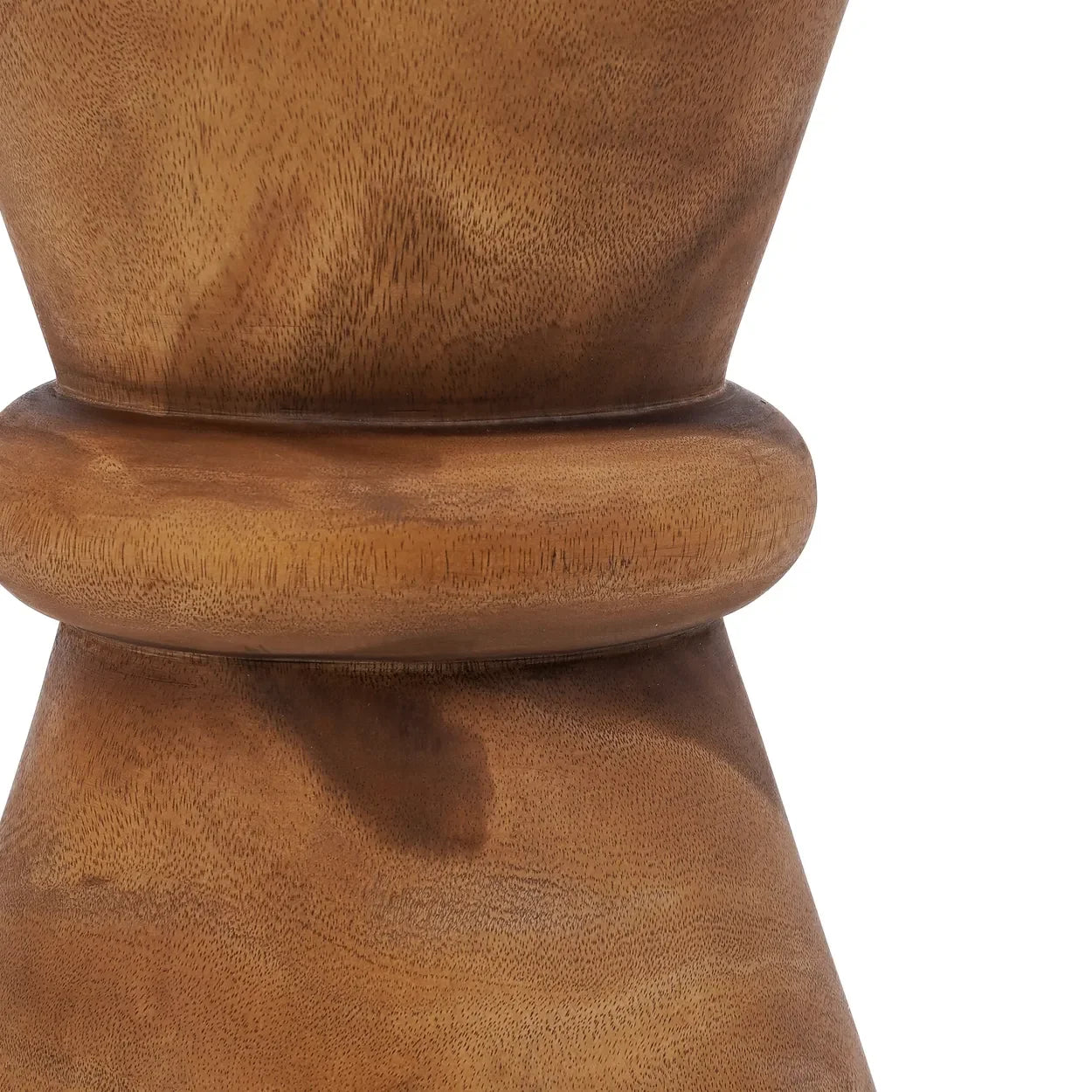 Pied en bois tourné pour tabouret en bois de suar naturel fait main 45 cm