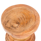 Assiette en bois de suar naturel forme cylindrique empilée pour tabouret en bois