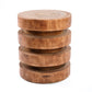 Tabouret en bois de suar naturel sculpté 45 cm