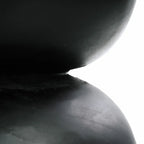 Tabouret en bois de suar noir 45 cm courbé artisanal