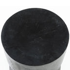 Tabouret en bois de suar noir 45 cm design épuré