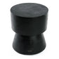Tabouret en bois de suar noir 45 cm design épuré