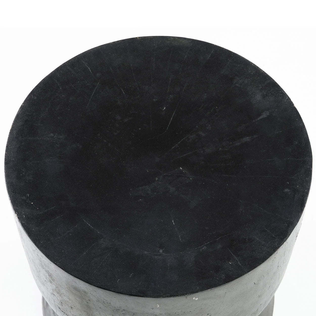 Tabouret en bois de suar noir 45 cm design épuré