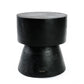 Tabouret en bois de suar noir 45 cm design épuré