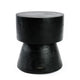 Tabouret en bois de suar noir 45 cm design épuré