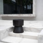 Tabouret en bois de suar noir 45 cm design épuré