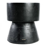 Tabouret en bois de suar noir 45 cm design épuré