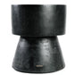 Tabouret en bois de suar noir 45 cm design épuré