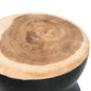 Tabouret en bois de suar noir naturel 40x40x50 cm