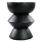 Tabouret en bois de suar noir naturel 40x40x50 cm