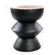 Tabouret en bois de suar noir naturel 40x40x50 cm