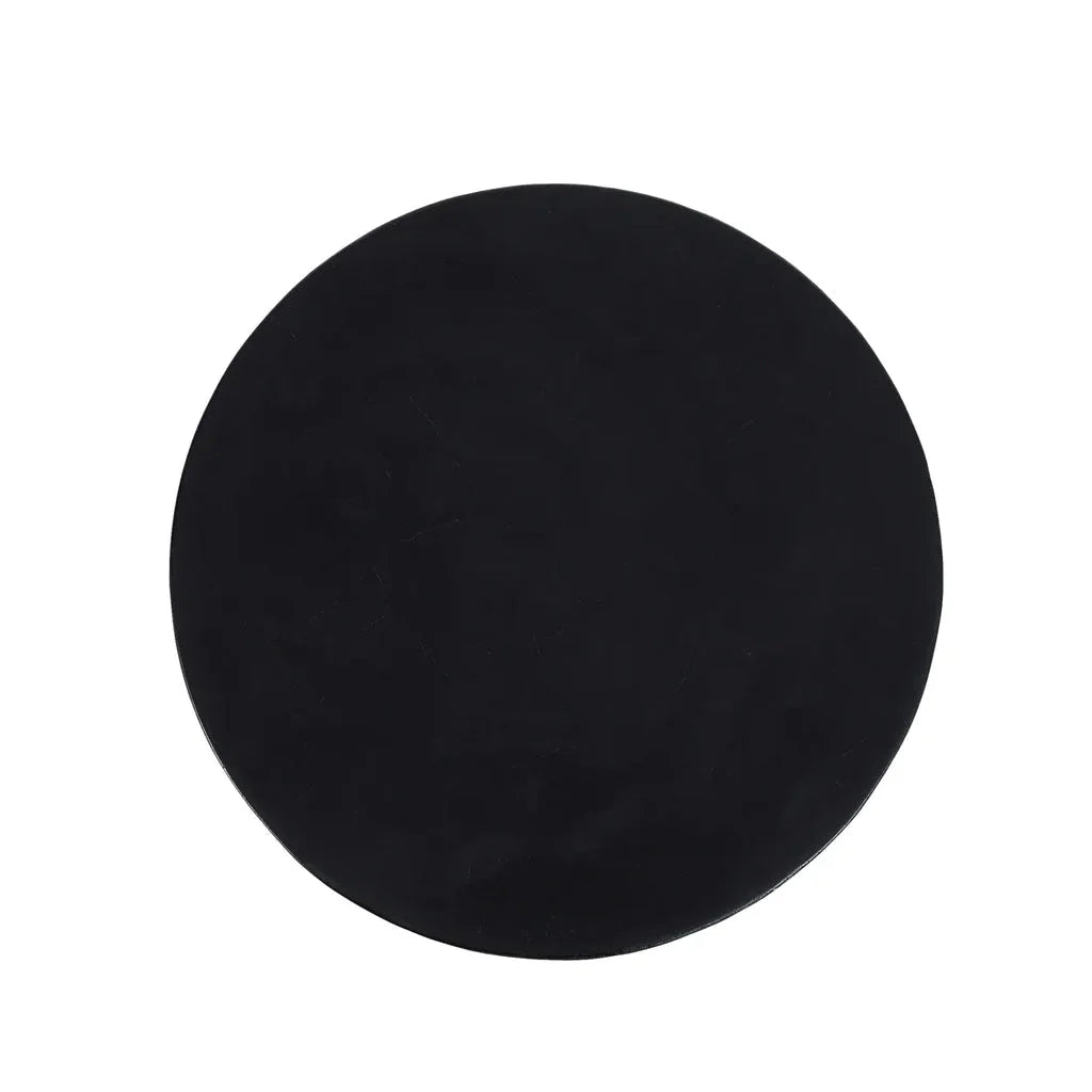 Coussin noir rond pour le tabouret Buntuk en finition noire