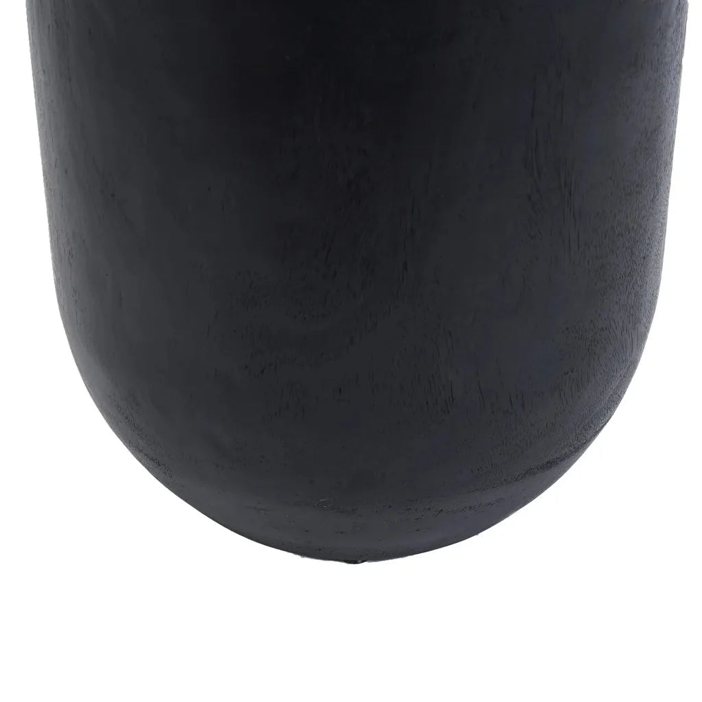 Vase noir rond et sombre du produit Le tabouret Buntuk Noir