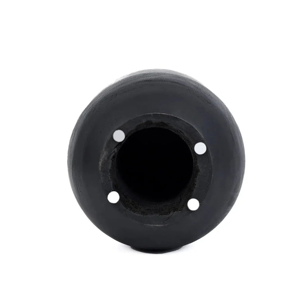 Vase sphérique noir avec quatre points blancs, modèle Le Tabouret Buntuk Noir