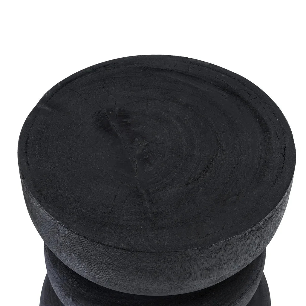 Tabouret en bois noir Le Tabouret Cincin Noir pour décoration intérieure moderne