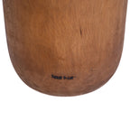 Tabouret cylindrique en bois de suar naturel à bord arrondi – H45 cm