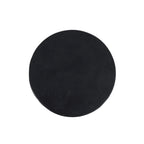 Tabouret cylindrique en bois de suar noir à finition lisse – H45 cm