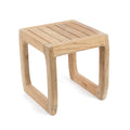 Tabouret d’extérieur en teck recyclé naturel forme rectangulaire – 38x38 cm