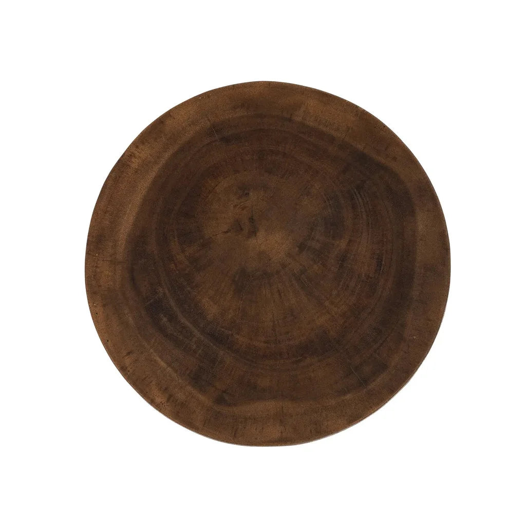 Bol en bois rond naturel pour le produit Le Tabouret Ezili Naturel