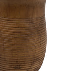 Vase en bois brun texturé pour Le tabouret Ezili Naturel