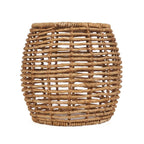 Panier rond en rotin tissé pour décoration ou rangement dans le style miel