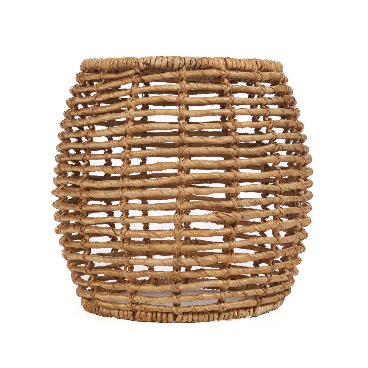Panier rond en rotin tissé pour décoration ou rangement dans le style miel