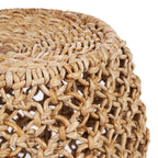 Panier de rangement décoratif en fibres naturelles tressées pour ottoman ou stockage