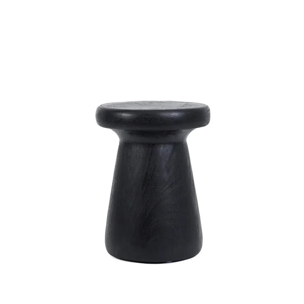 Tabouret Gagang Noir en cylindre noir pour décoration intérieure élégante