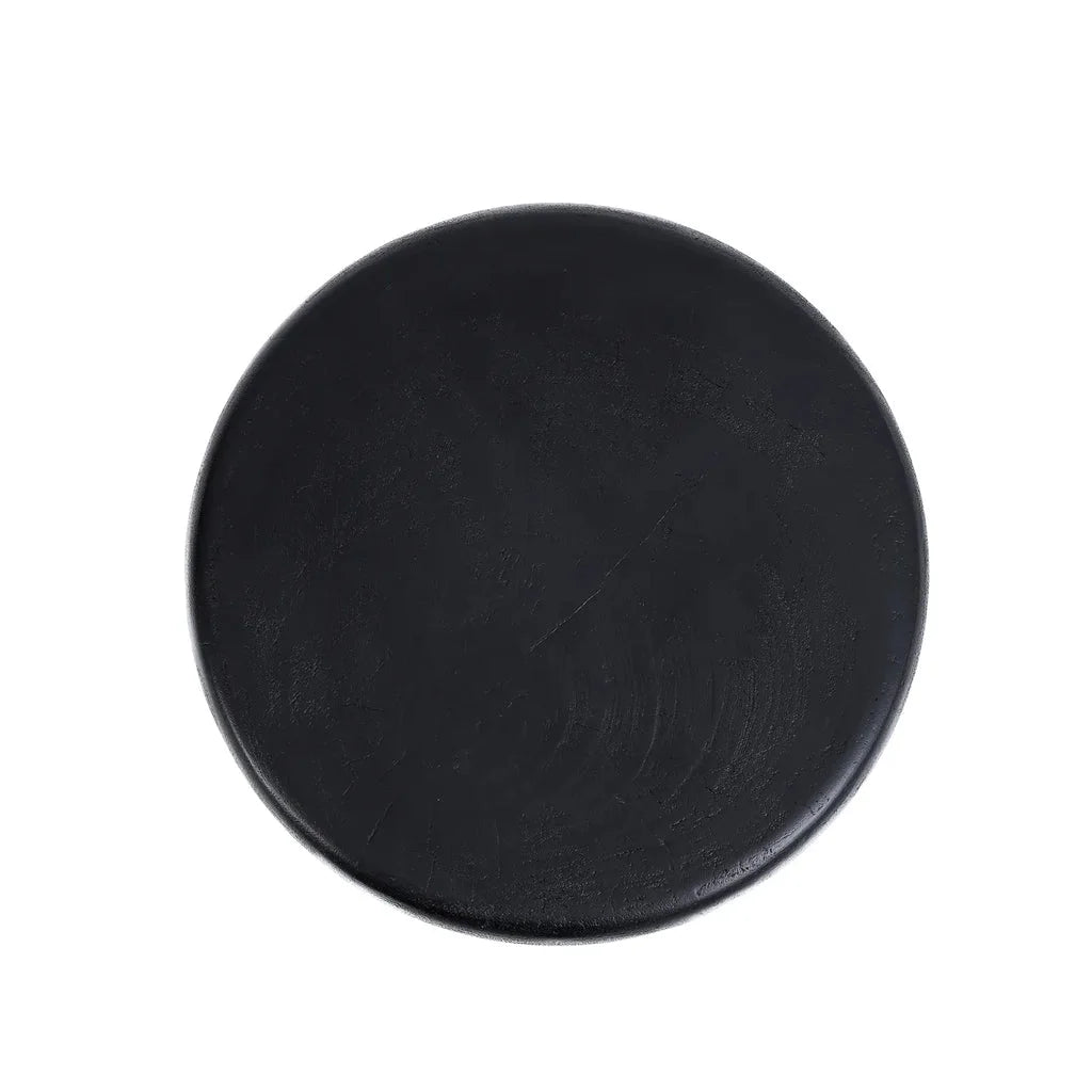 Puck de hockey noir pour Le Tabouret Gagang Noir, accessoire de sport élégant