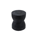 Tabouret Kotoran Noir en bois noir en forme de sablier
