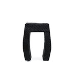 Tabouret Montano Noir en bois avec texture noire élégante pour décoration intérieure