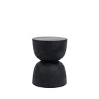 Tabouret noir en forme de sablier, Le Tabouret de Montréal style moderne
