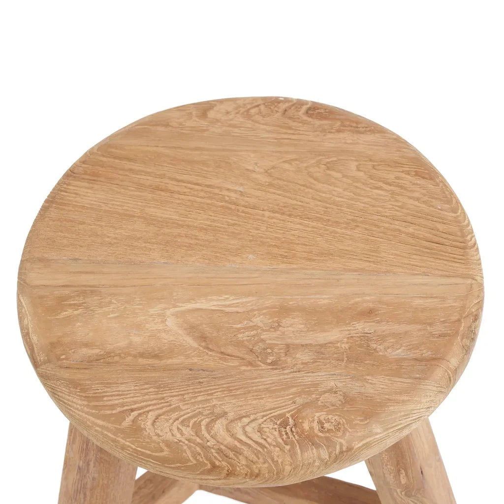 Haut de tabouret rond en bois pour Le Tabouret Noguchi, design élégant et naturel