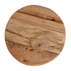 Tabouret rond en teck recyclé naturel – Ø30 cm