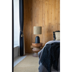 Tabouret sculptural en bois de suar brun naturel – H50 cm