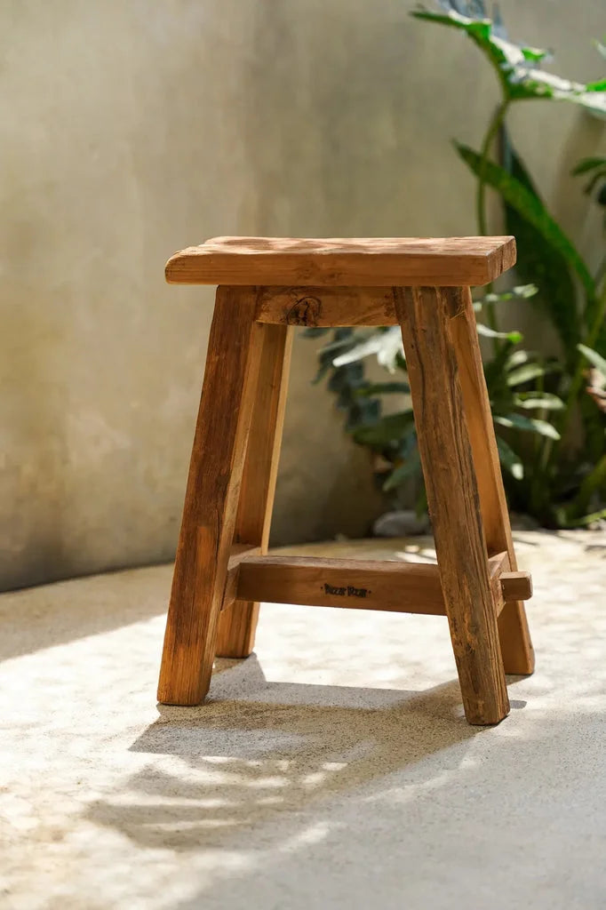 Tabouret en bois rustique naturel Le tabouret Shoji L