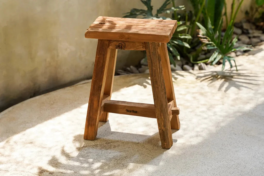 Tabouret en bois rustique Le tabouret Shoji Naturel L