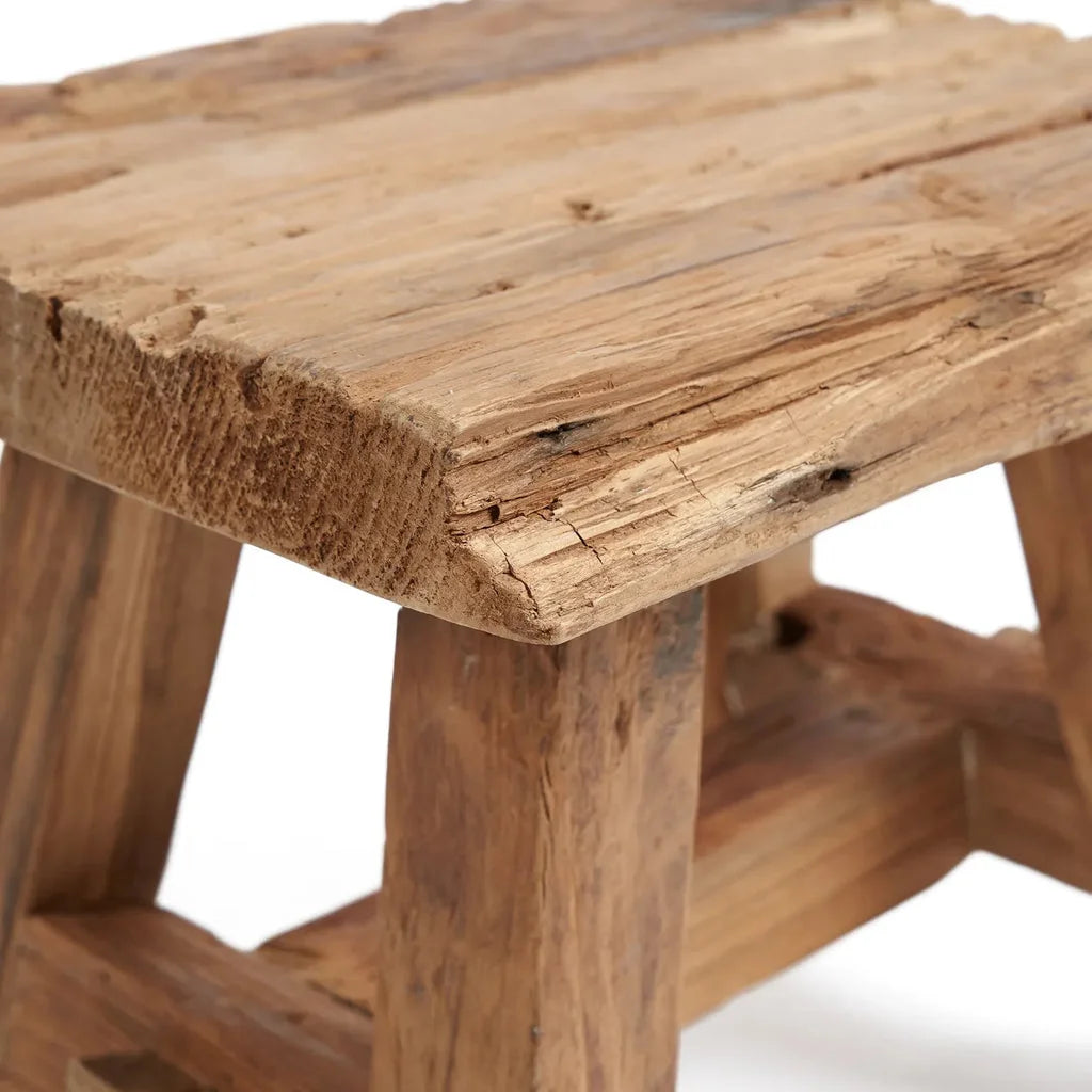 Tabouret en bois rustique Le tabouret Shoji Naturel S pour un style chaleureux