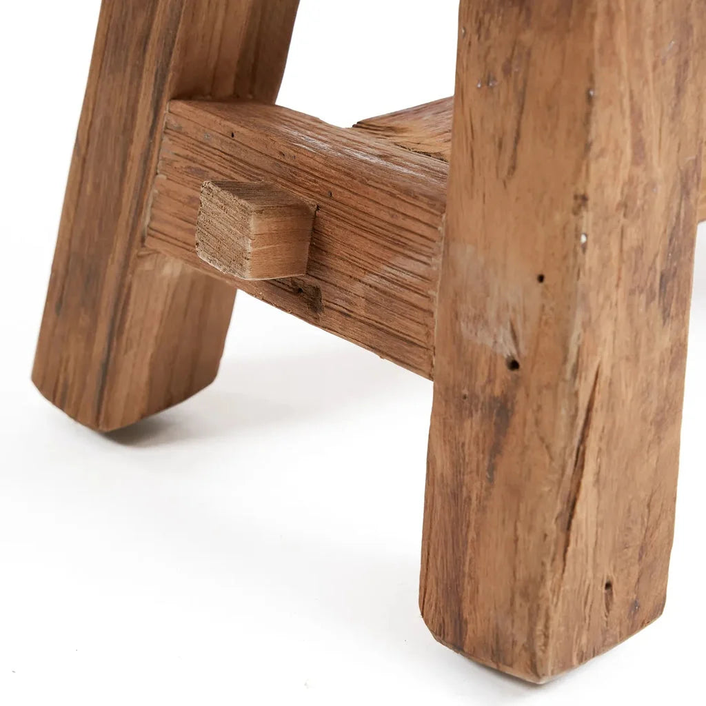 Pied de tabouret en bois rustique pour Le Tabouret Shoji Naturel S