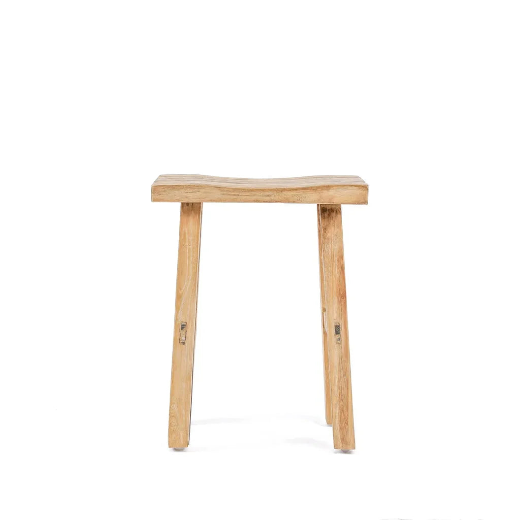 Tabouret en bois avec siège en selle pour le produit Le tabouret Silla Naturel