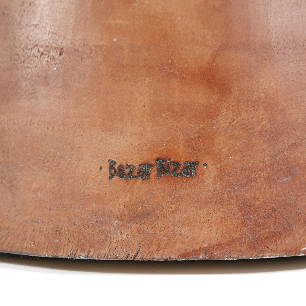 Tabouret ou table d’appoint en bois de suar naturel forme sablier – Ø40 cm