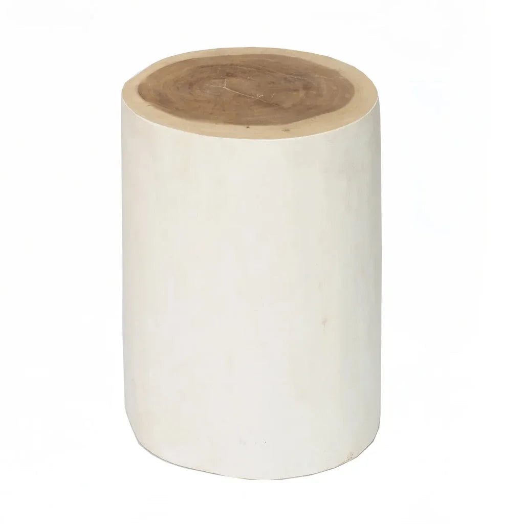 Vase cylindre blanc naturel pour plantes dans Le Tabouret de la Tribu
