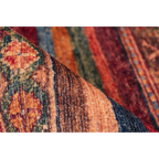 Zoom sur un tapis tissé coloré et à motifs du produit Faye 700 Multi Rot 110cm x 180cm