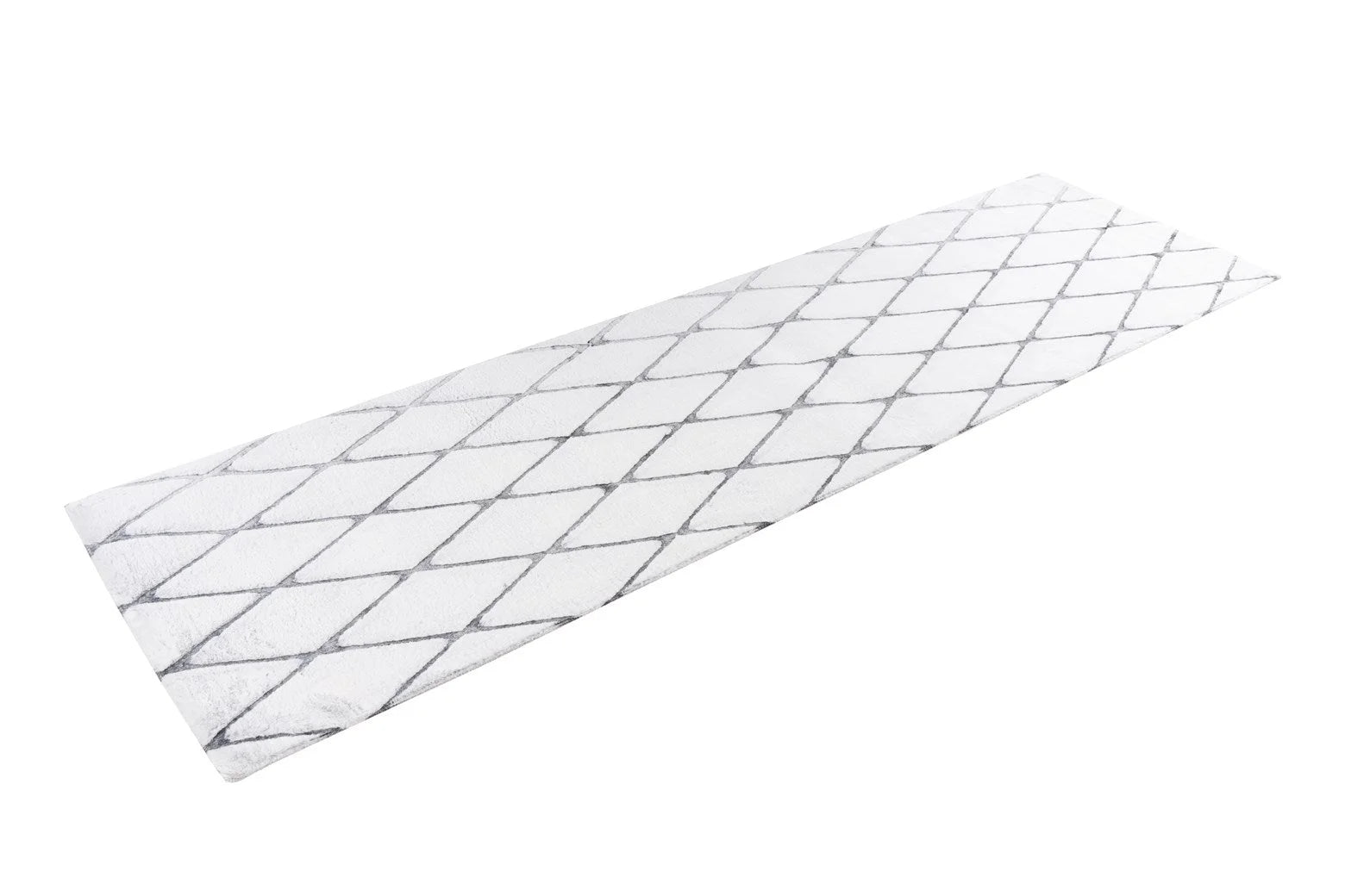 Stent médical en mesh blanc avec motif losanges gris en polyester doux